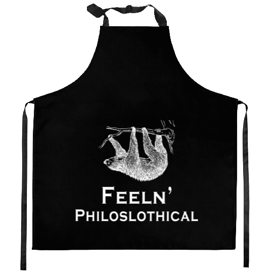 Sloth Feeln Philoslothical Philosophy Philosopher Kitchen Aprons