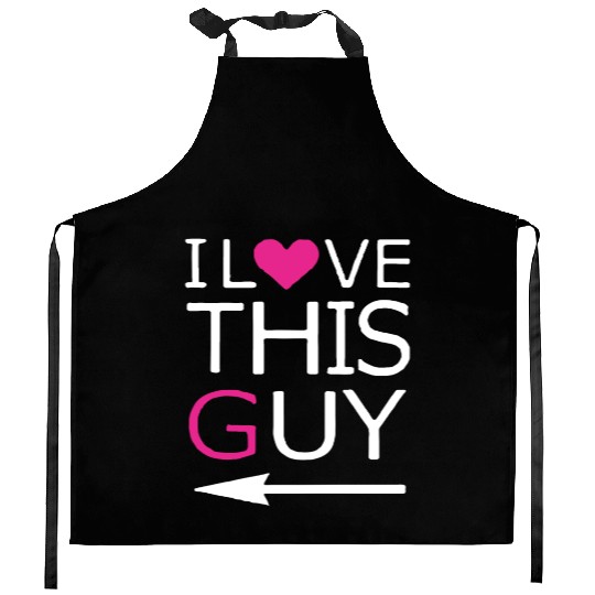 Couple Matching Kitchen Aprons I Love This Guy Girl brothe