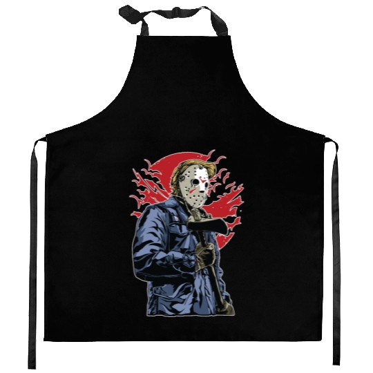 Serial Killer in Town Kitchen Aprons