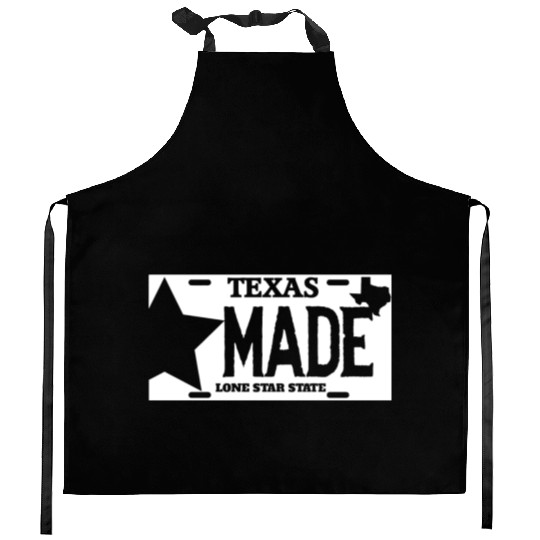 Texas - texas made lone star license plate Kitchen Aprons