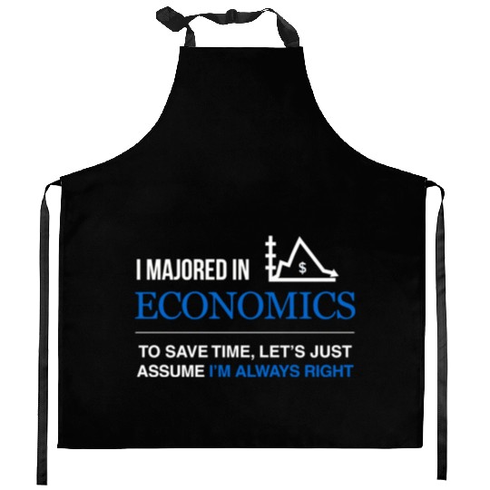 Student - i majored in economics men Kitchen Aprons