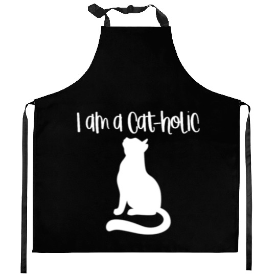 Catholic - Cats - D3 Designs Kitchen Aprons