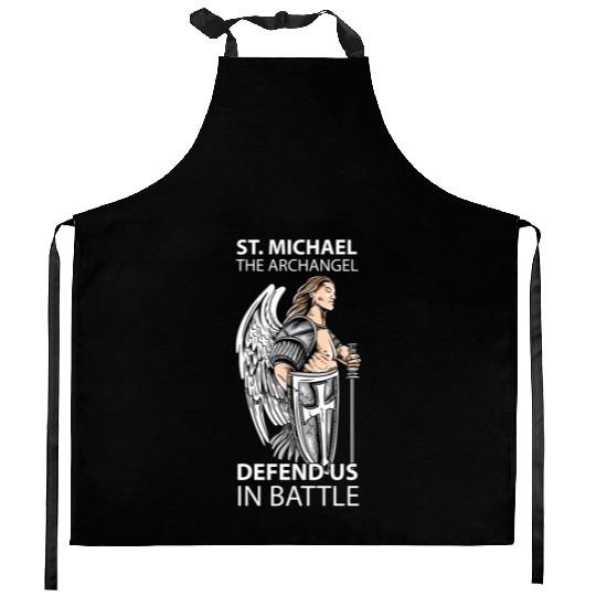 St Michael the Archangel Saints Angel Catholic Kitchen Aprons