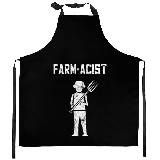Farm-Acist Farmer Pun Grunge Kitchen Aprons