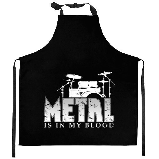 Metal is in my Blood perfect gift idea Kitchen Aprons