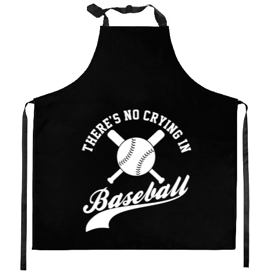 No Crying in Baseball Funny Sports Fan Kitchen Aprons