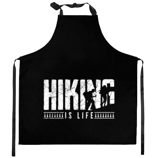 Hiking is life Take a Hike Hiker Kitchen Aprons