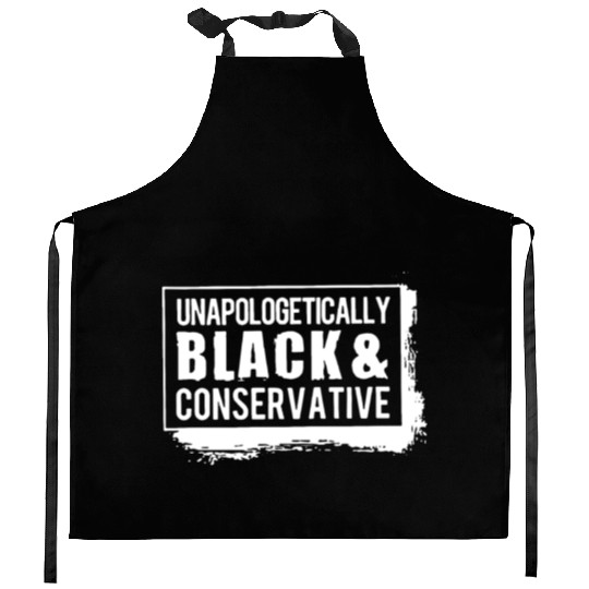 unapologetically black and conservative hipster Kitchen Aprons