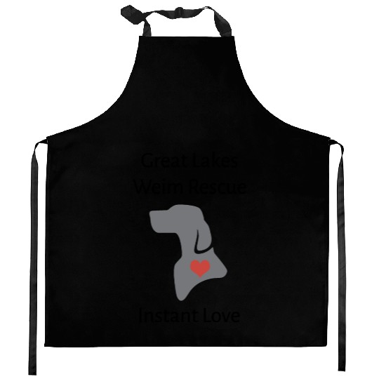 great lakes weim rescue instant love dog Kitchen Aprons