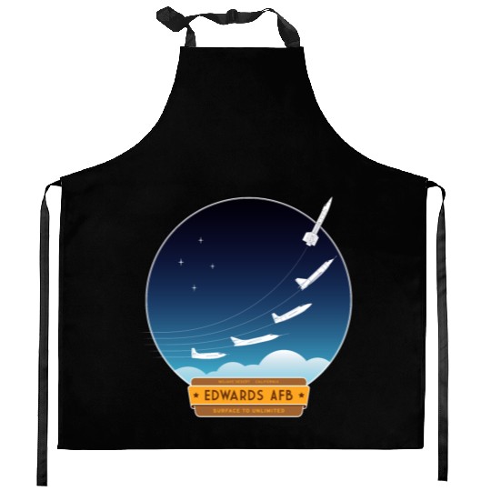 Edwards Air Force Base - yellow and brown logo Kitchen Aprons