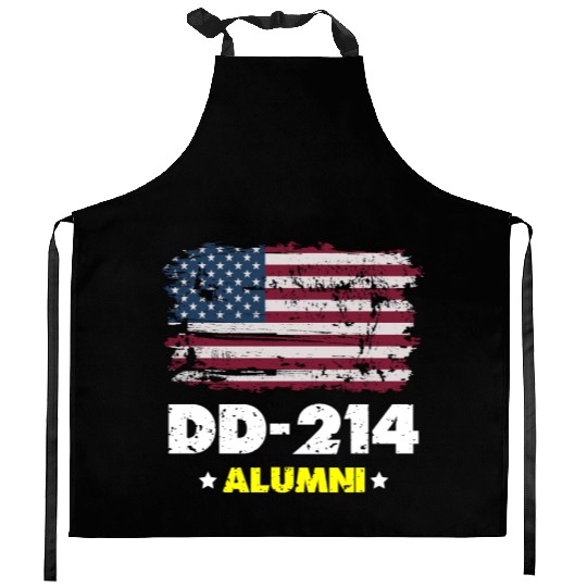 DD-214 Us Armed Forces Alumni American Flag Kitchen Aprons