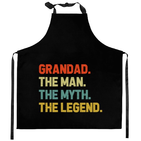 Grandad The Man The Myth The Legend Grandpa Kitchen Aprons