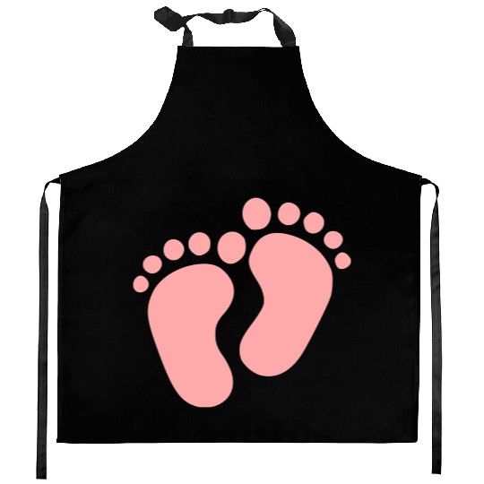 Baby Feet Pastel Pink Pregnancy Maternity Kitchen Aprons