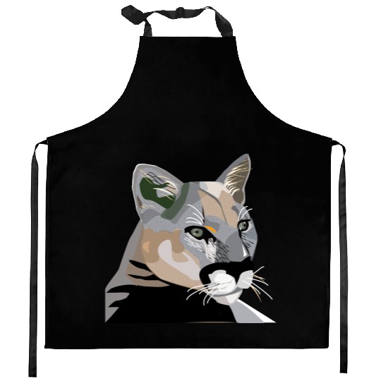 Cougar,Puma,Mountain Lion Kitchen Aprons