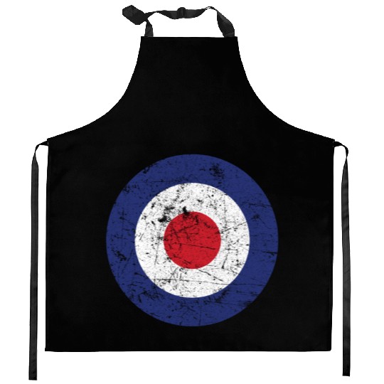 Distressed Target Bullseye British RAF Roundel Kitchen Aprons