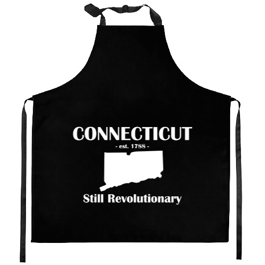 connecticut est 1788 Still Revolutionary Kitchen Aprons