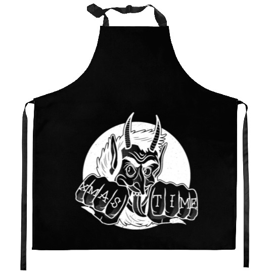 Christmas Krampus Kitchen Aprons