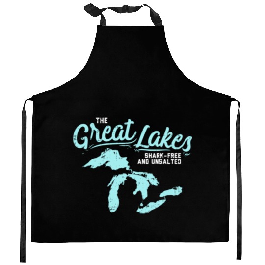 Lake The Great Lakes Silhouette USA Border Gift Kitchen Aprons