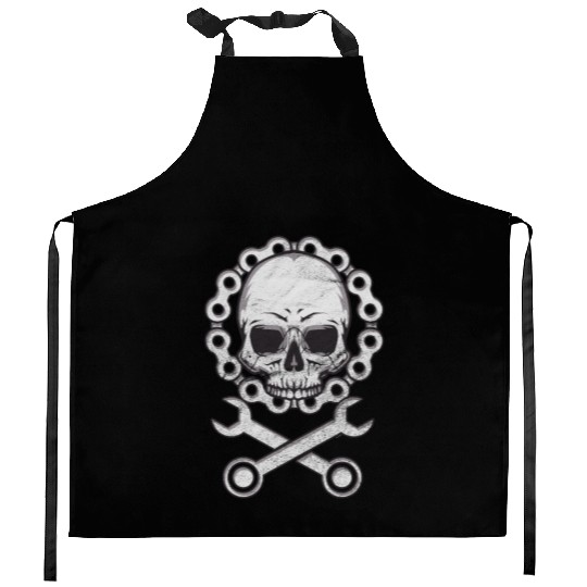 Motocross Motorsport Gift Skull Biker Motorcycle Kitchen Aprons