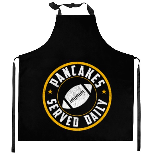 Football Offensive Lineman Pancakes Served Daily Kitchen Aprons
