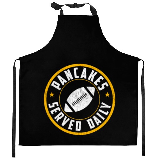 Football Offensive Lineman Pancakes Served Daily Kitchen Aprons