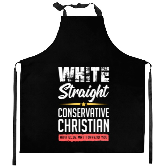Funny political conservative Christian gift idea Kitchen Aprons