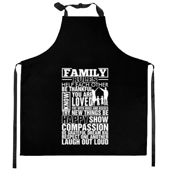Family Rules Kitchen Aprons