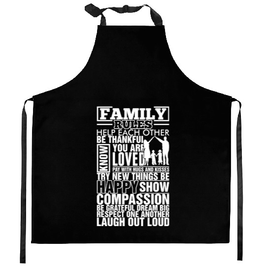 Family Rules Kitchen Aprons