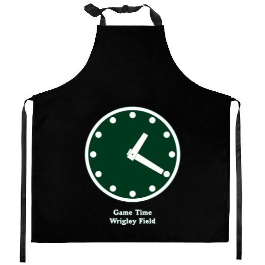 WRIGLEY FIELD SCOREBARD CLOCK IS CHICAGO CUBS GAME Kitchen Aprons