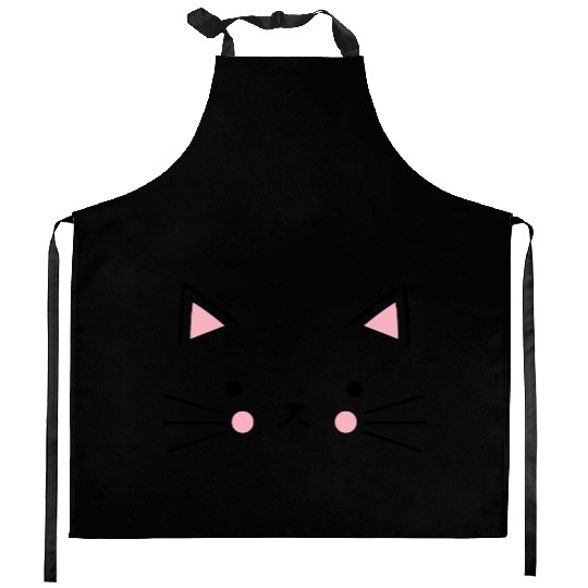 Cat Face Meow Kitchen Aprons