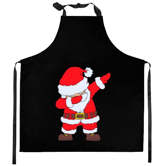 Dabbing Santa Kitchen Aprons Santa Claus Christmas Dab
