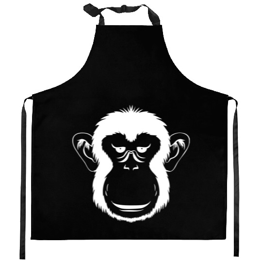 Bored Monkey Face Kitchen Aprons