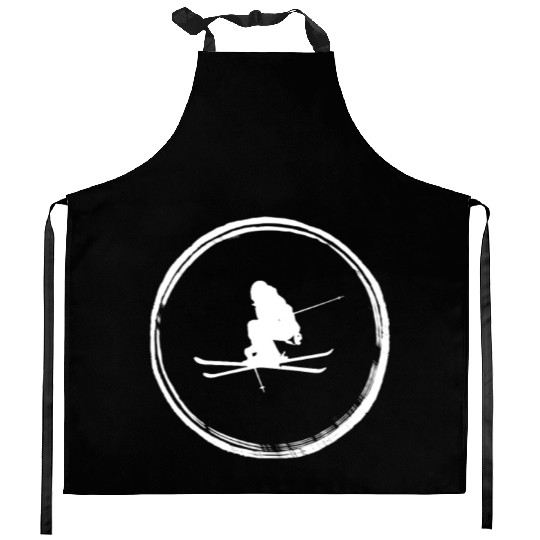 Ski Skies Skier Skiing Ski Club Kitchen Aprons