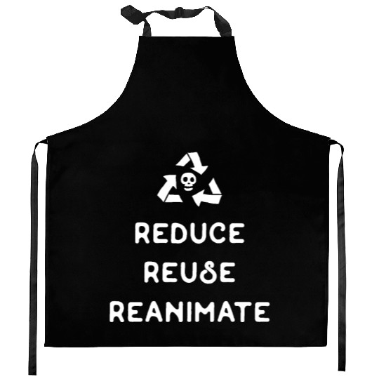 Reduce Reuse Reanimate Necromancer Tabletop RPG Kitchen Aprons
