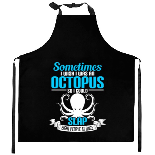 Octopus slap 8 People Kitchen Aprons
