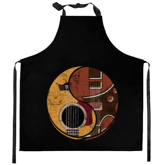 Guitar Ying Yang Music Guitar Player Gift Kitchen Aprons