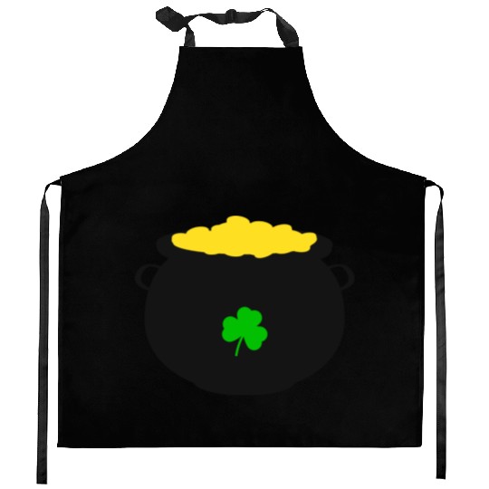 Pot of Gold St Patricks Day Kitchen Aprons