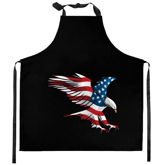 Patriotic American Eagle Kitchen Aprons