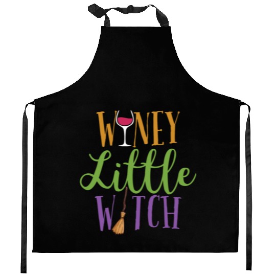 Winey Little Witch Wine Bottle Costume Cool Gift Kitchen Aprons