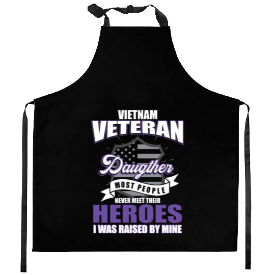 Vietnam Veteran, gift, birthday, heroes Kitchen Aprons