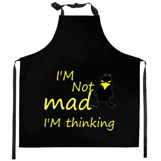 I'm Not Mad I'm Thinking Cute Angry Bird Kitchen Aprons