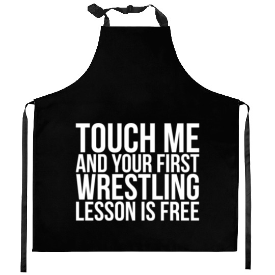 Funny Wrestling Wrestling Coach Sports Kitchen Aprons