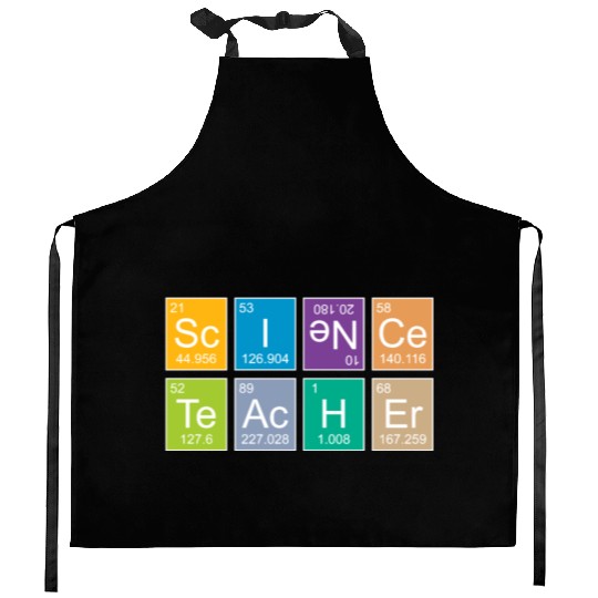 science teacher funny periodic table Kitchen Aprons