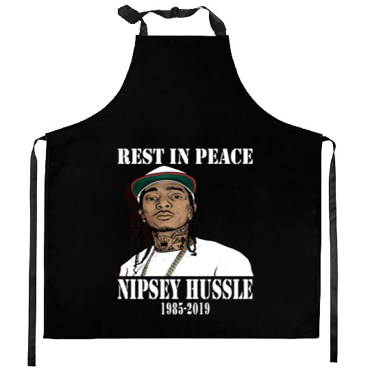 Nipsey Hussle Rest in Peace Kitchen Aprons