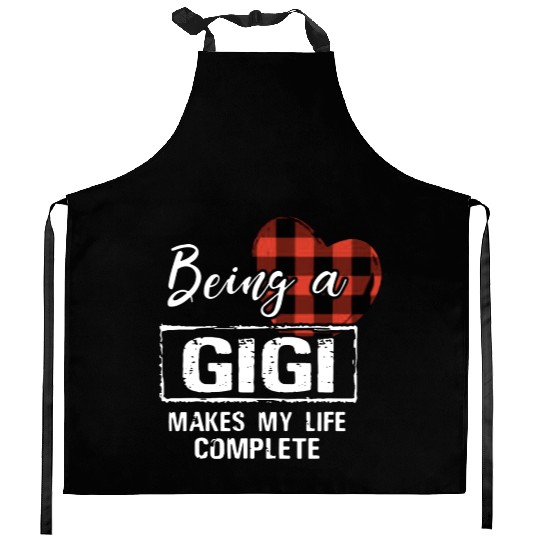 being a Gigi makes my life complete grandma Kitchen Aprons
