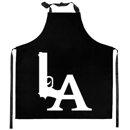 LA Dodgers Gun Los Angeles Hollywood California Kitchen Aprons