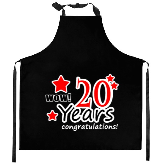 20 years anniversary Kitchen Aprons