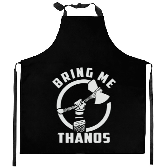 bring me Thanos stormbreaker black and white Kitchen Aprons