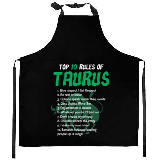 Top 10 Rules Of Taurus Zodiac Birthday Gift Kitchen Aprons