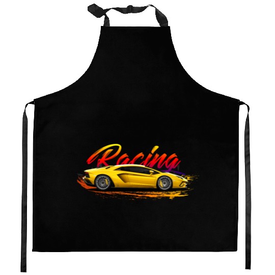 Racing Car Kitchen Aprons